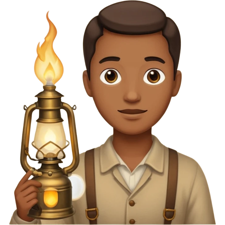 holding gas lamp emoji