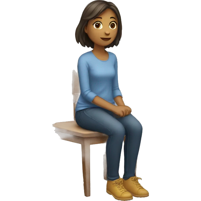 Fille assise  emoji