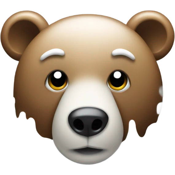 Bear with foam  emoji