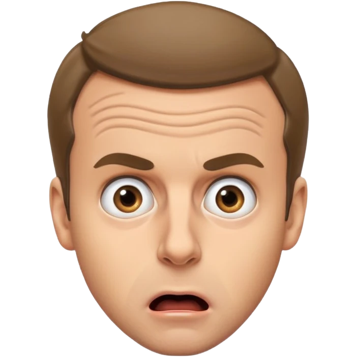 Macron choqué emoji