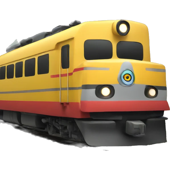 A train going off the rails emoji