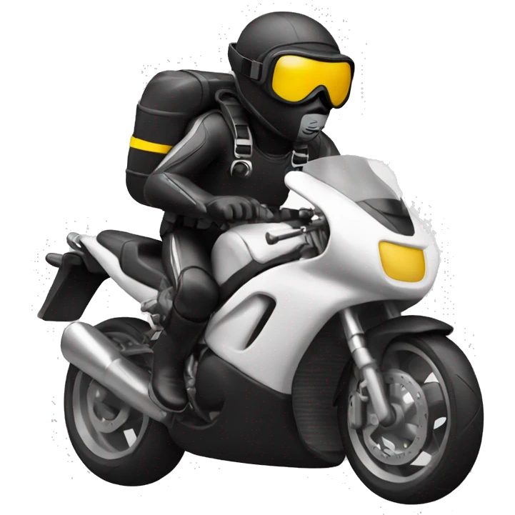 motorcycle rider scuba diver emoji