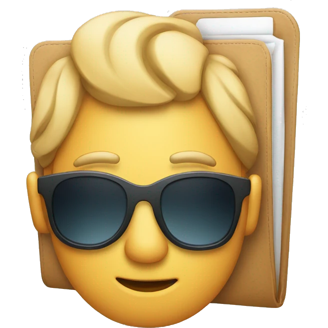 mac folder with sunglasses emoji