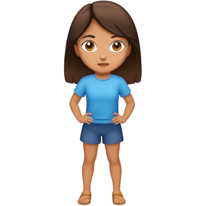 Brunette girl standing emoji