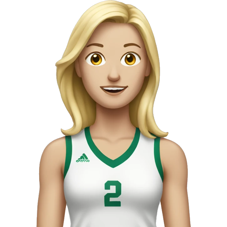 white woman sports emoji