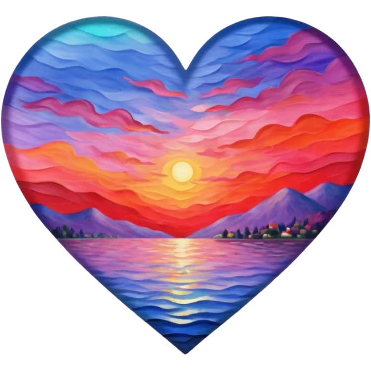 Cuore che ricorda un opera d arte di monet emoji