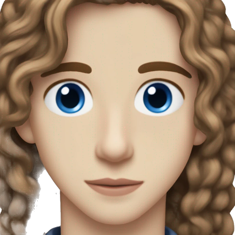 timothee chalamet with blue eyes, light brown hair, slightly bigger lips emoji