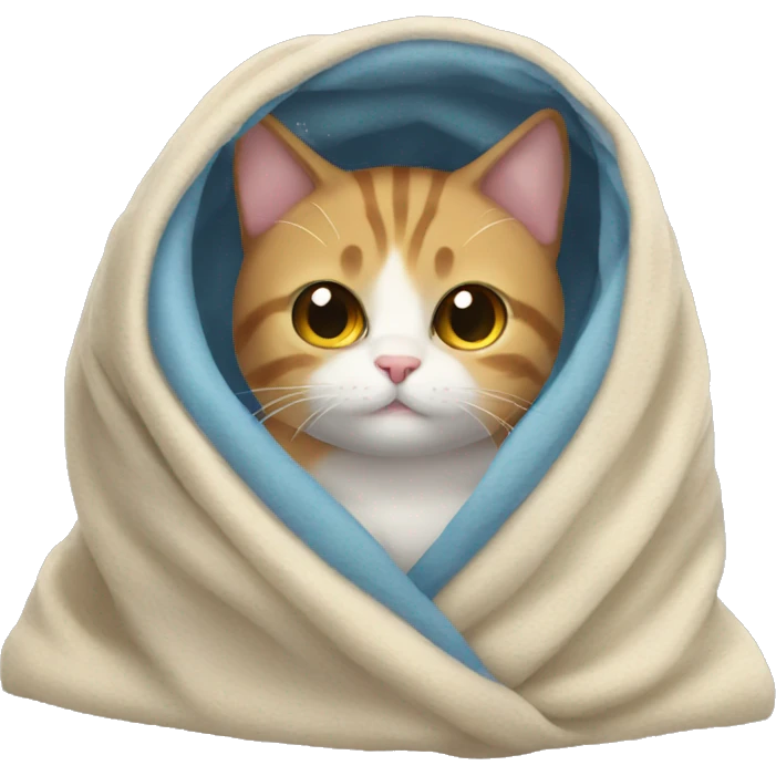 Cat in blanket  emoji