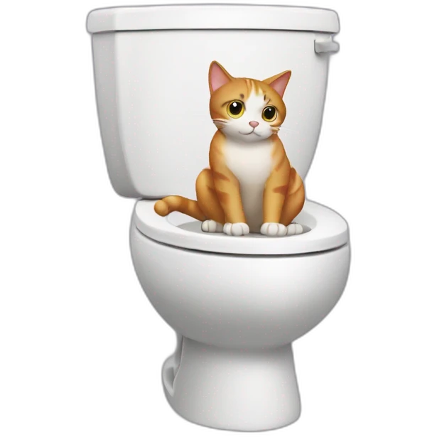 Cat on the toilet emoji