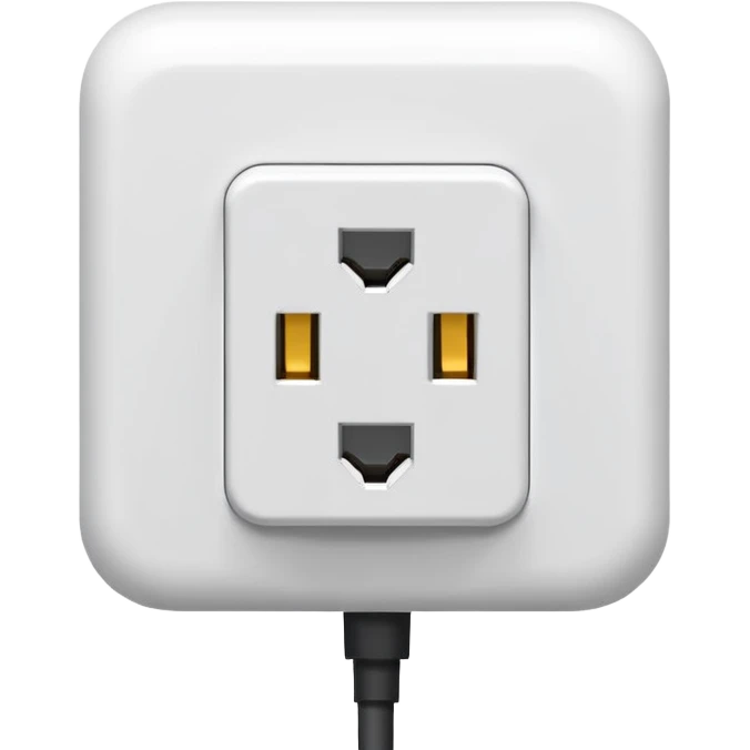plug atached in an outlet emoji