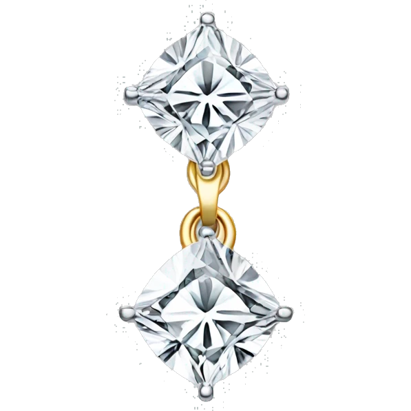 Diamond solitaire earring emoji