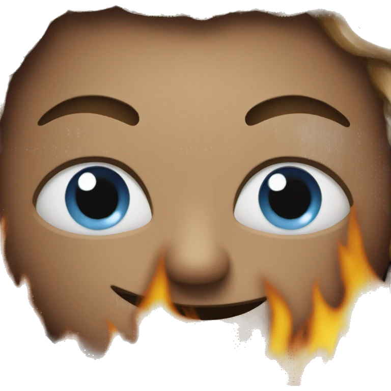 Emoji with a fire in eyes emoji