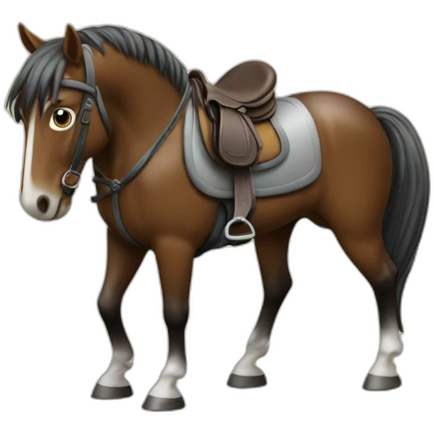 Cheval avec selle emoji