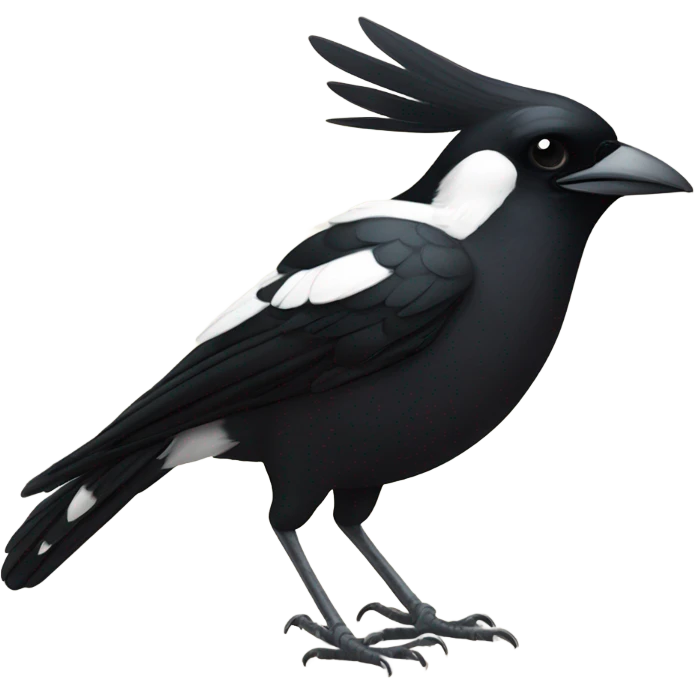 Magpie with black heart  emoji