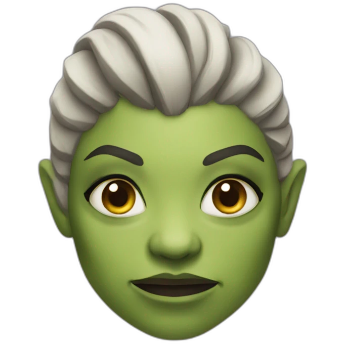 female orc face emoji