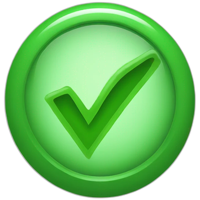 Green tick mark emoji