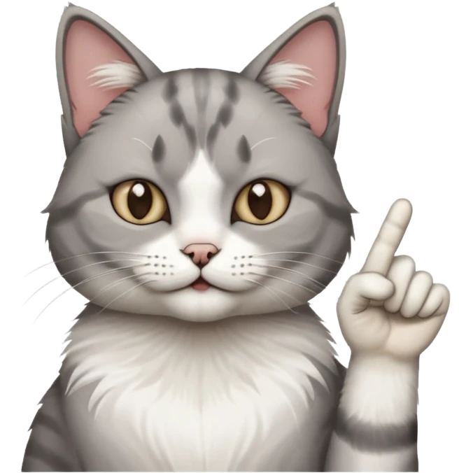 Kedi 🖕🏻 gösteriyor emoji