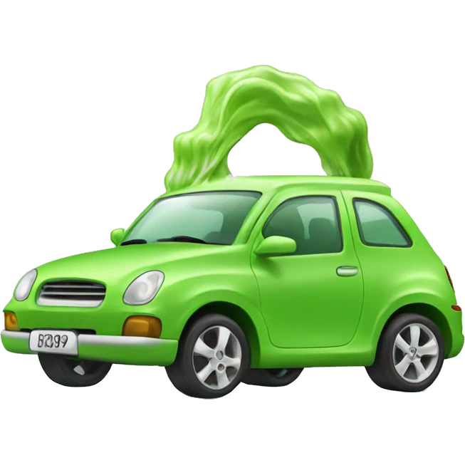 Car drinking iced matcha  emoji