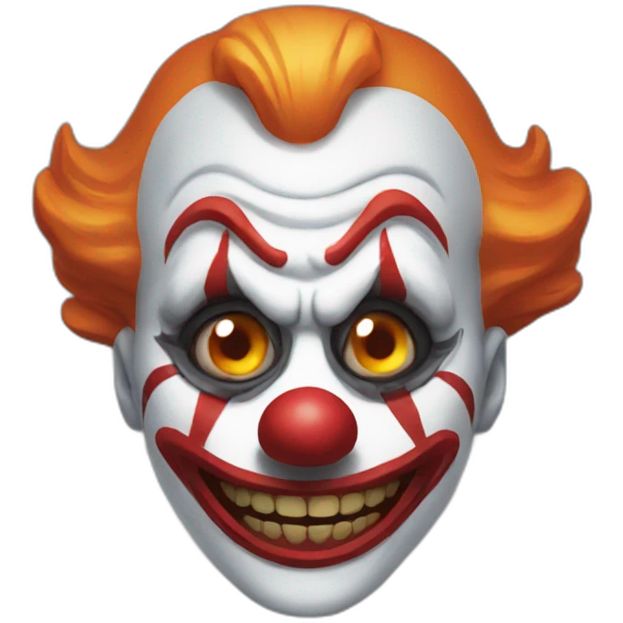 Scary clown emoji