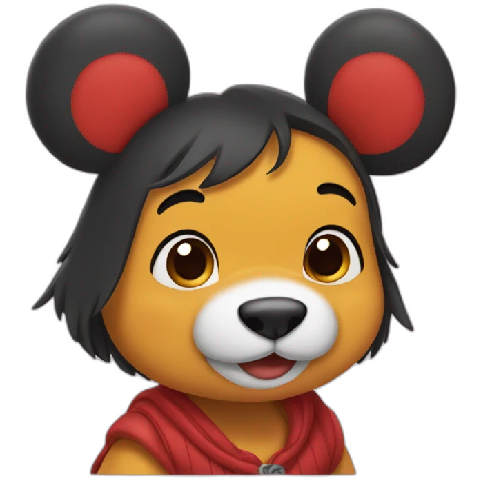 winnie qui tien un coeur emoji