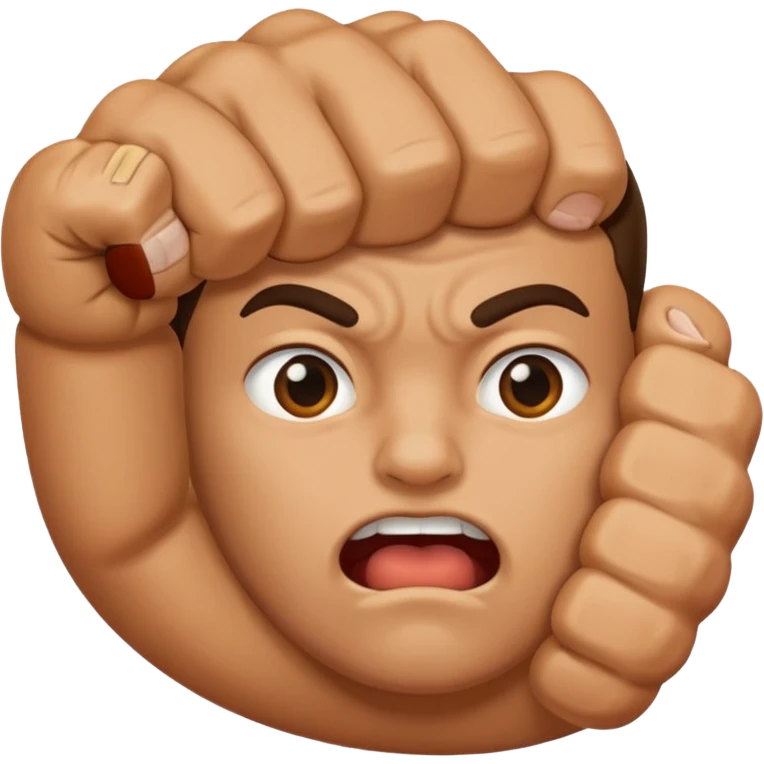 fist on mouth emoji