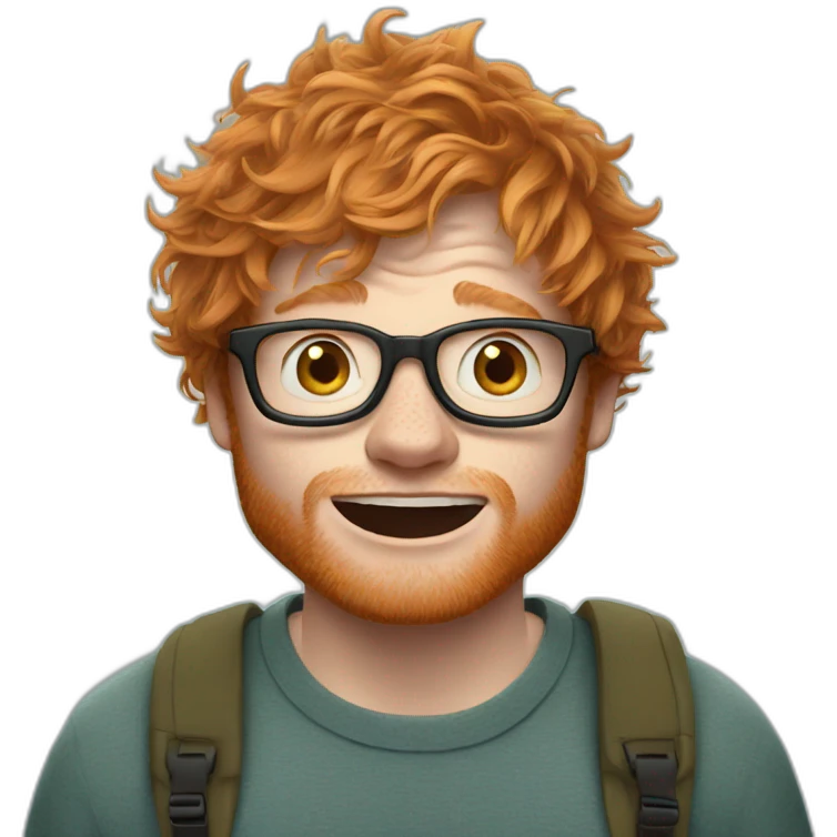 Surprised ed Sheeran emoji