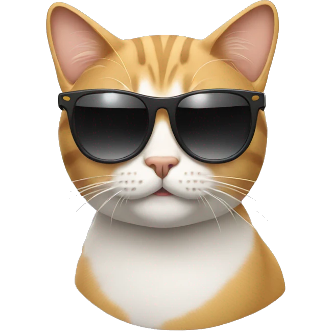Cat with sunglasses emoji