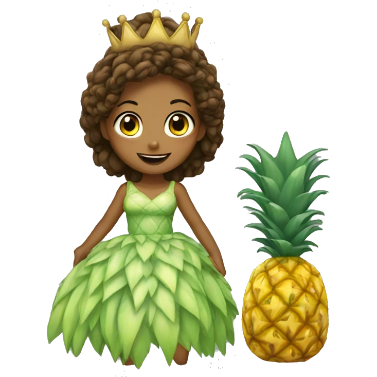Pineapple Princess with ros emoji