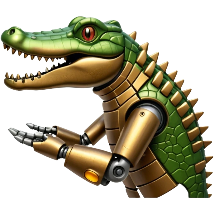 crocodile hands robotic emoji