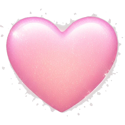 light pink heart with sparkles emoji