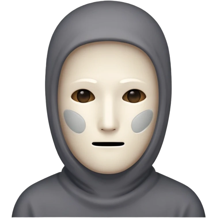 noface no gender yüzü tamamen açık gerçekçi ve gri emoji