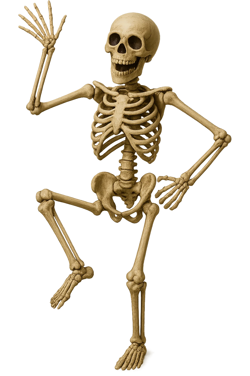 Halloween skeleton, make funny position, remove background   emoji