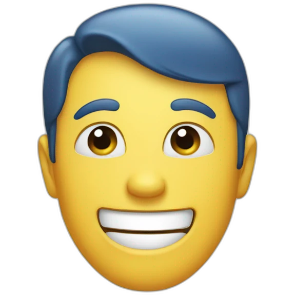 happy blue face emoji