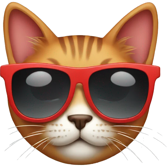 Cat red with sunglasses emoji