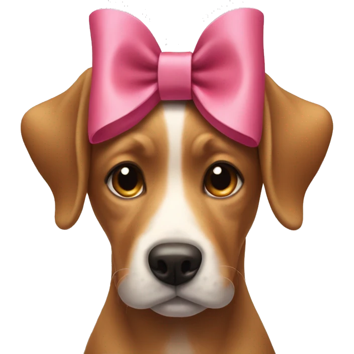 Dog with bow on head emoji