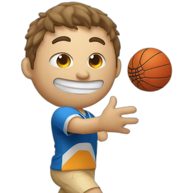 Ein Greif mit einem Handball in de Hand emoji