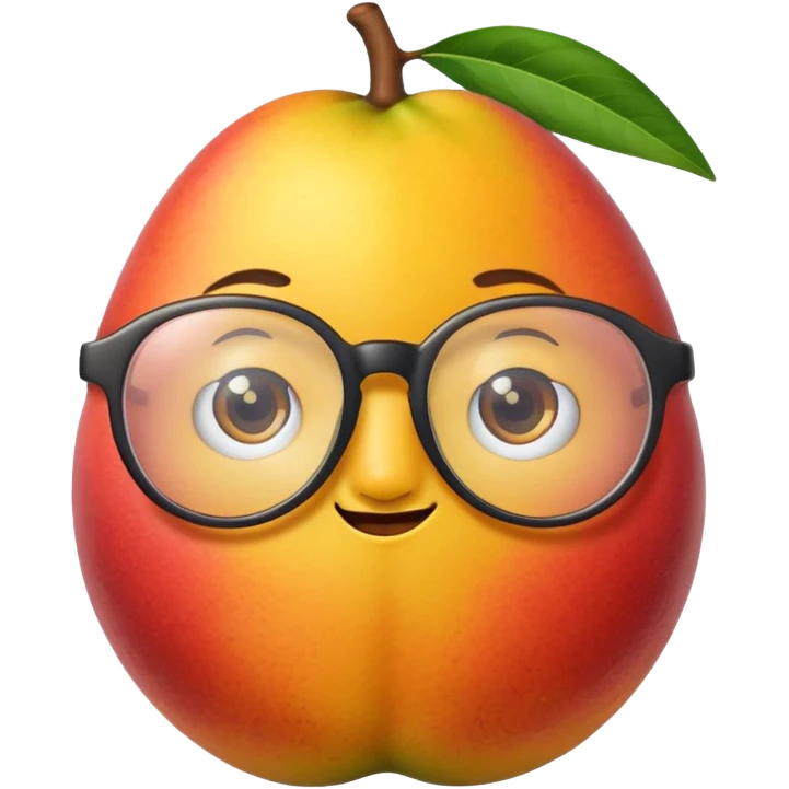 mango with glasses emoji