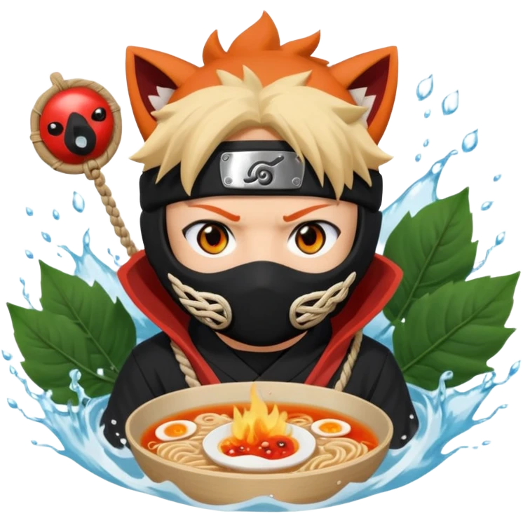 give me a set of emojis for a discord server with naruto characters themed emoji