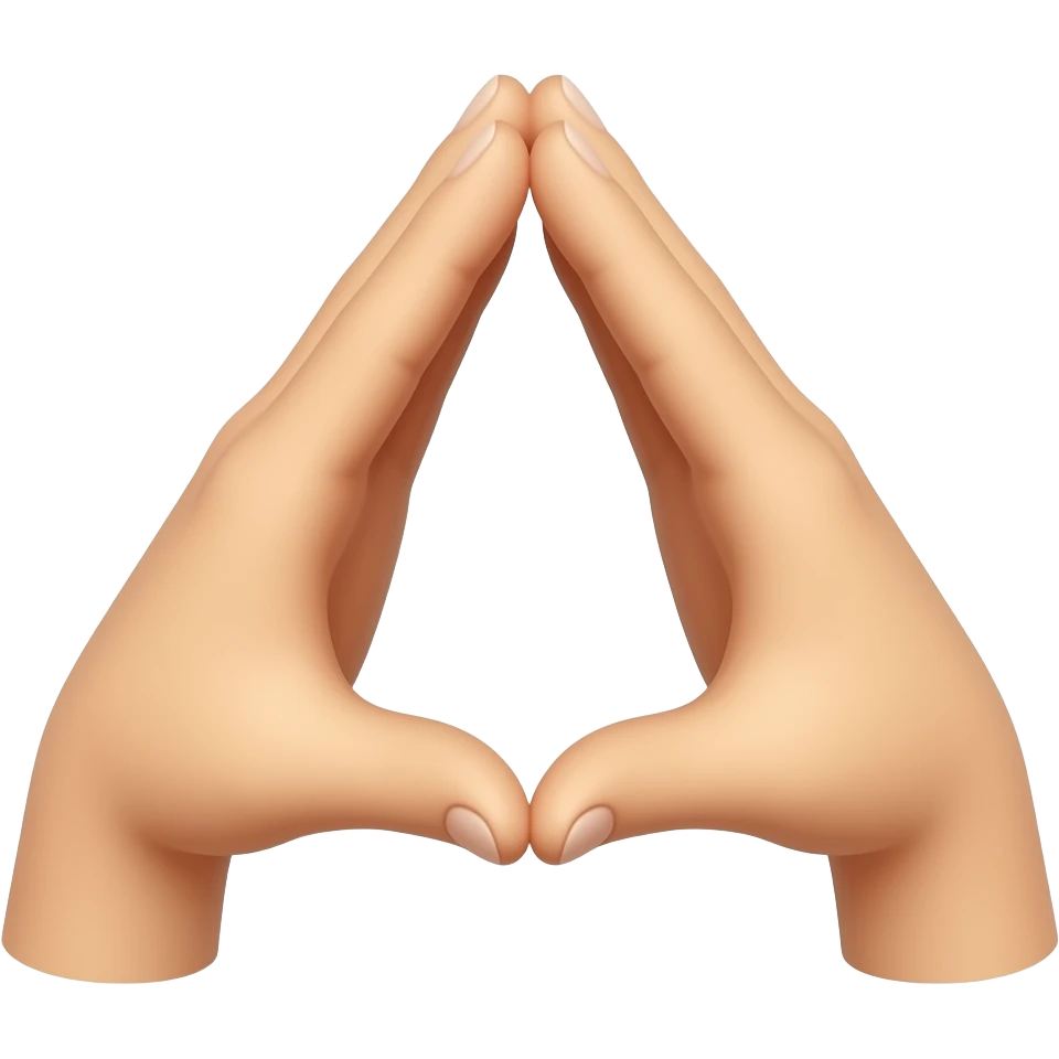 Hands forming a triangle emoji