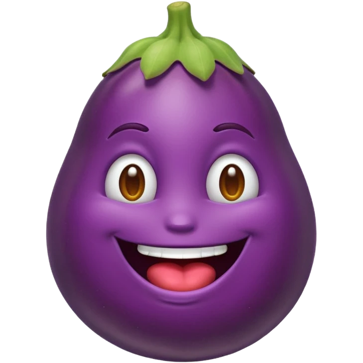 Emoji with eggplant in mouth  emoji