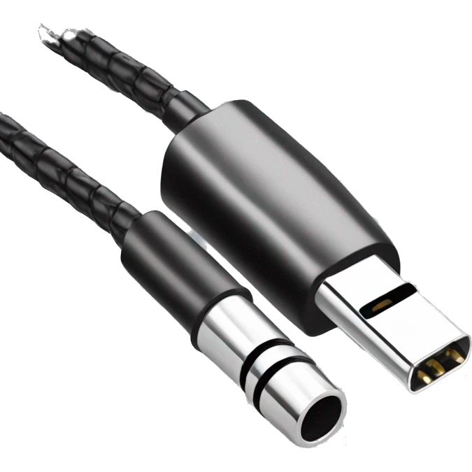 stereo adapter mini jack to big jack for headphones cable emoji