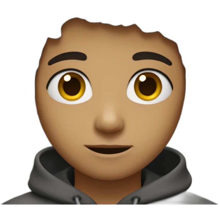 Boy with dark eyes emoji