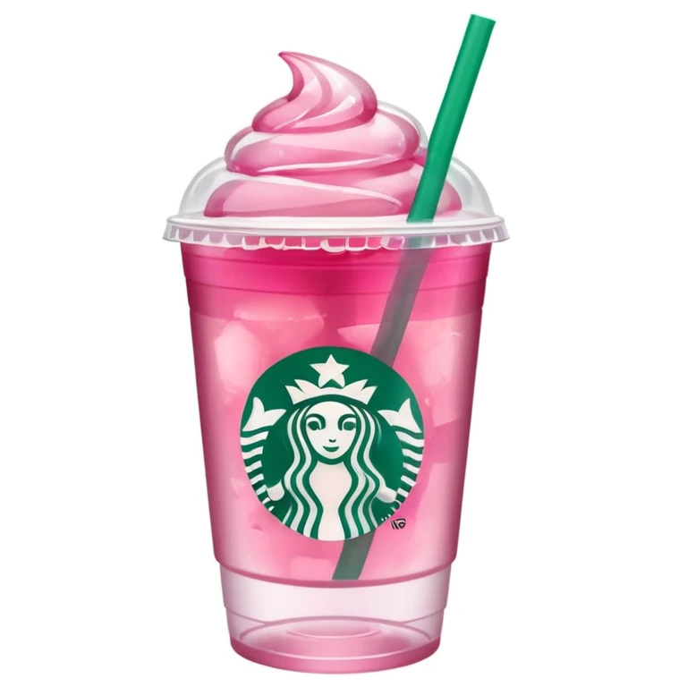 A Starbucks pink drink  emoji