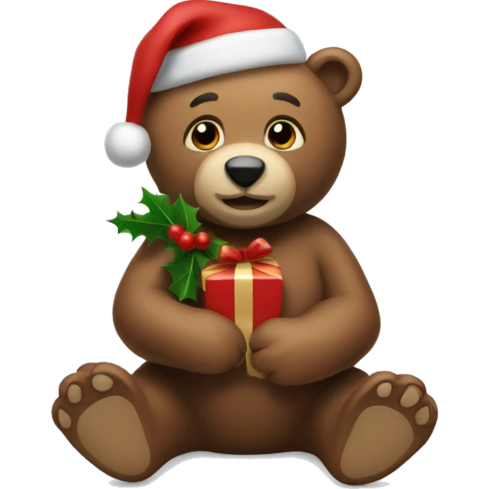 Christmas bear emoji