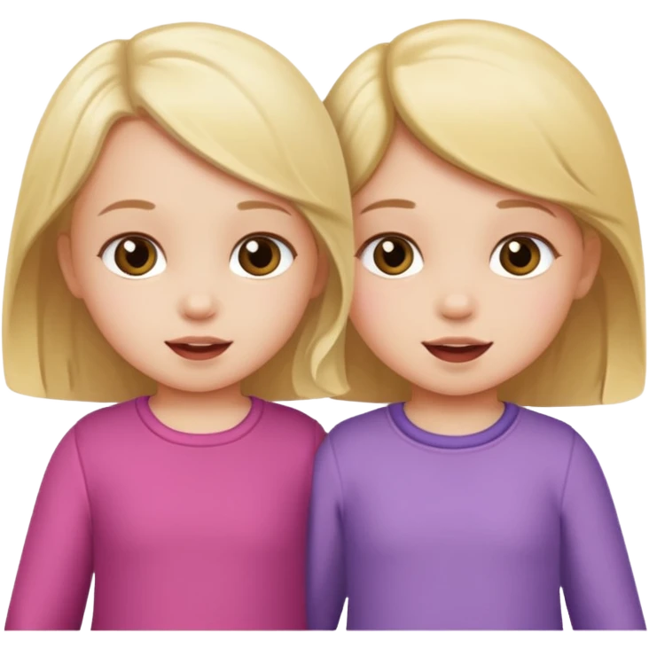 two toddlers girls emoji