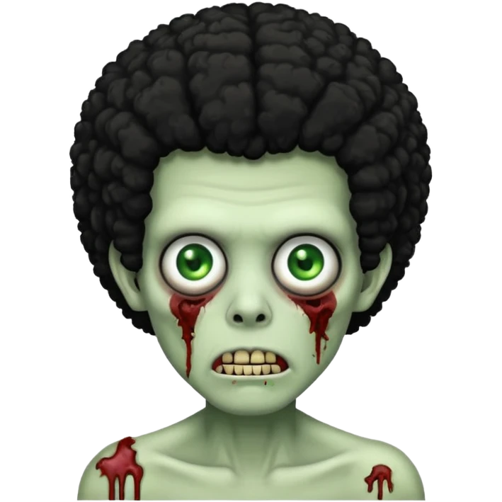 Zombie with a black Afro  emoji
