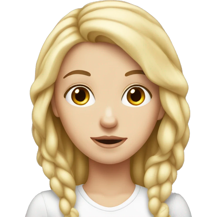 white girl looking for somethng emoji