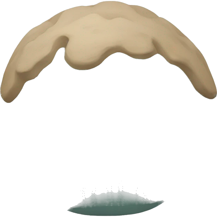 an organic shaped ball of clay for pottery emoji