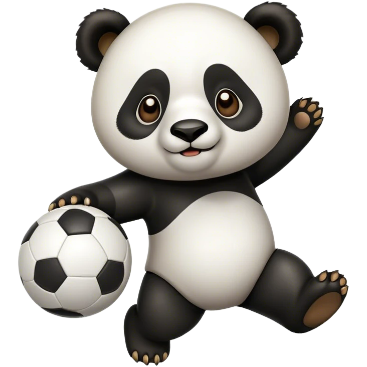Panda playing football  emoji