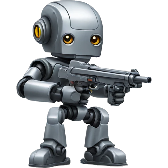 robot with gun emoji